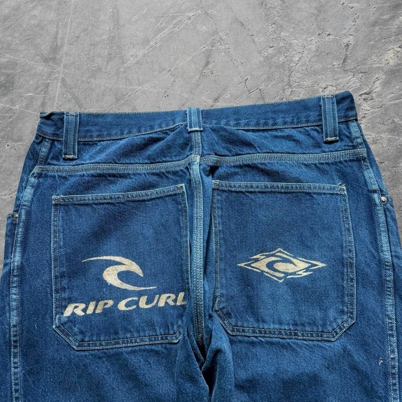 Baggy Wide Leg IOU Jnco Styl Skater Denim Surf Y2k Vintage Jeans 38x32 - Picture 3 of 8